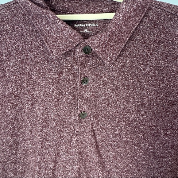 Banana Republic Men’s Burgundy XL Polo Short-Sleeved - Picture 3 of 5